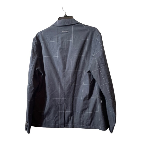 𝅺ARMANI exchange black blazer with thin lines to make plaid design - Picture 4 of 11